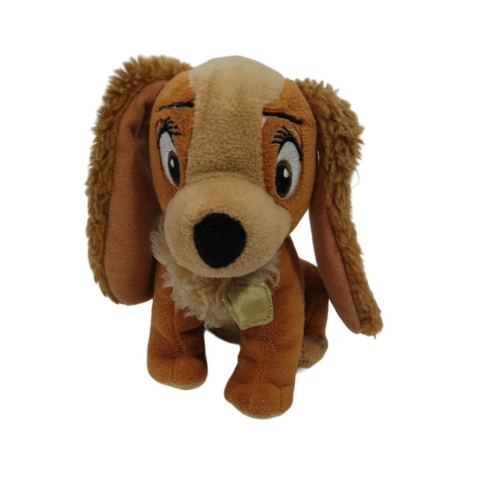 Lady and the Tramp Brown Puppy Dog Plush Toy Stuffed Animal Toy 6 inch NO Tags
